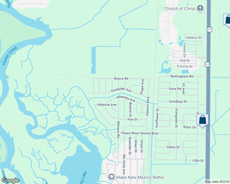 map of restaurants, bars, coffee shops, grocery stores, and more near 29103 Gondolier Avenue in Punta Gorda