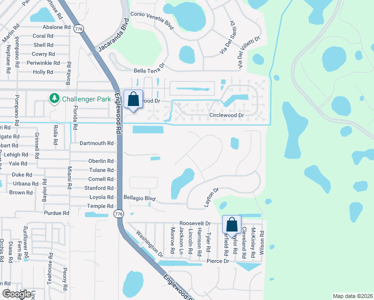 map of restaurants, bars, coffee shops, grocery stores, and more near 5200 Athens Way in Venice