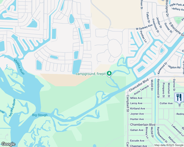 map of restaurants, bars, coffee shops, grocery stores, and more near 919 Iglesia Drive in North Port