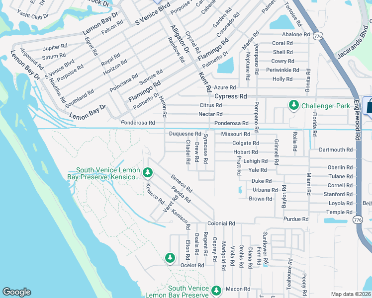 map of restaurants, bars, coffee shops, grocery stores, and more near 987 Tampa Road in Venice