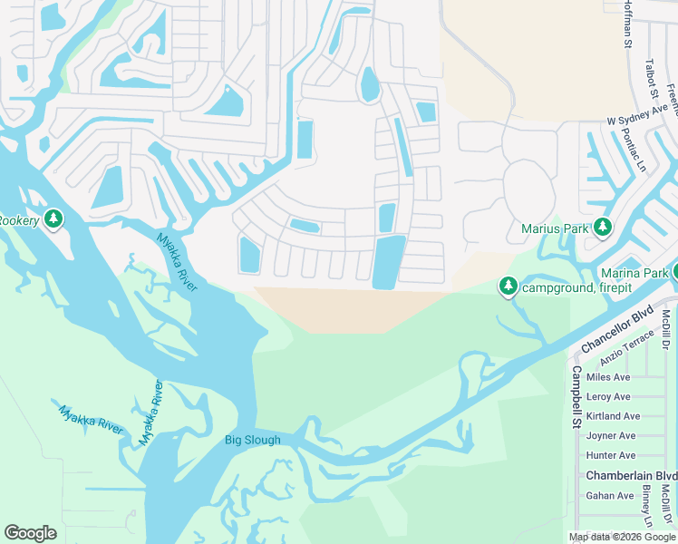 map of restaurants, bars, coffee shops, grocery stores, and more near 534 San Clemente Circle in North Port