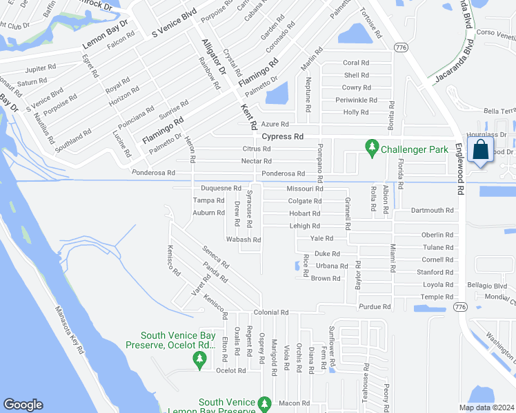 map of restaurants, bars, coffee shops, grocery stores, and more near 5231 Kent Road in Venice
