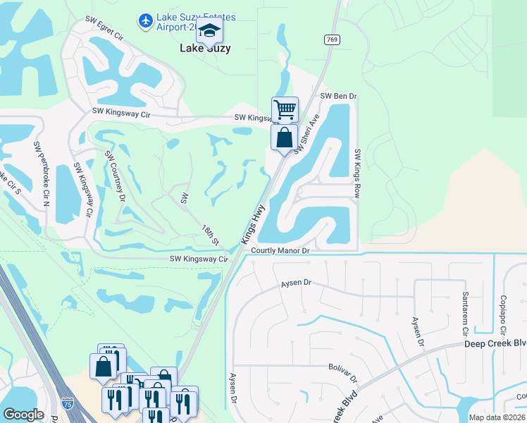 map of restaurants, bars, coffee shops, grocery stores, and more near 12848 Southwest Doug Drive in Arcadia