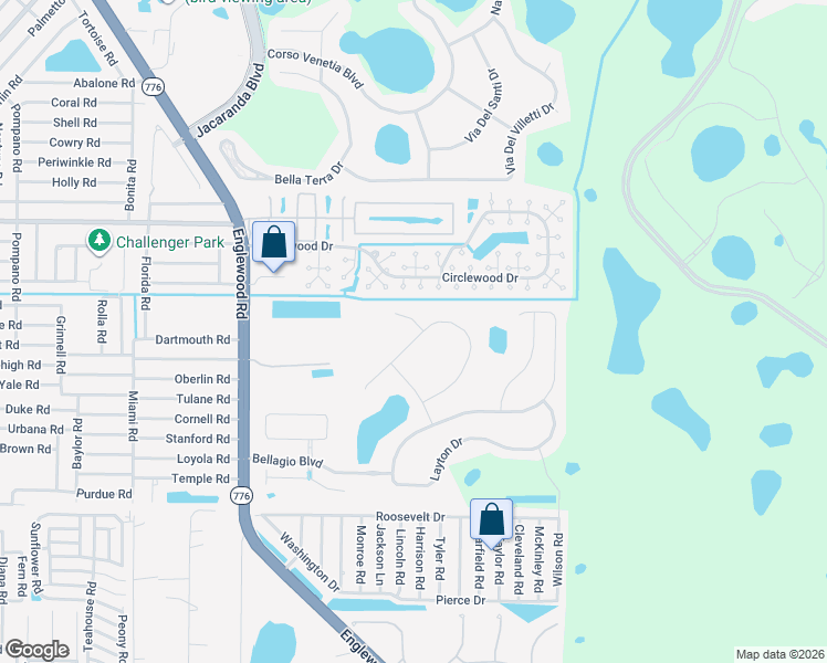 map of restaurants, bars, coffee shops, grocery stores, and more near 4111 Mendocino Circle in Venice