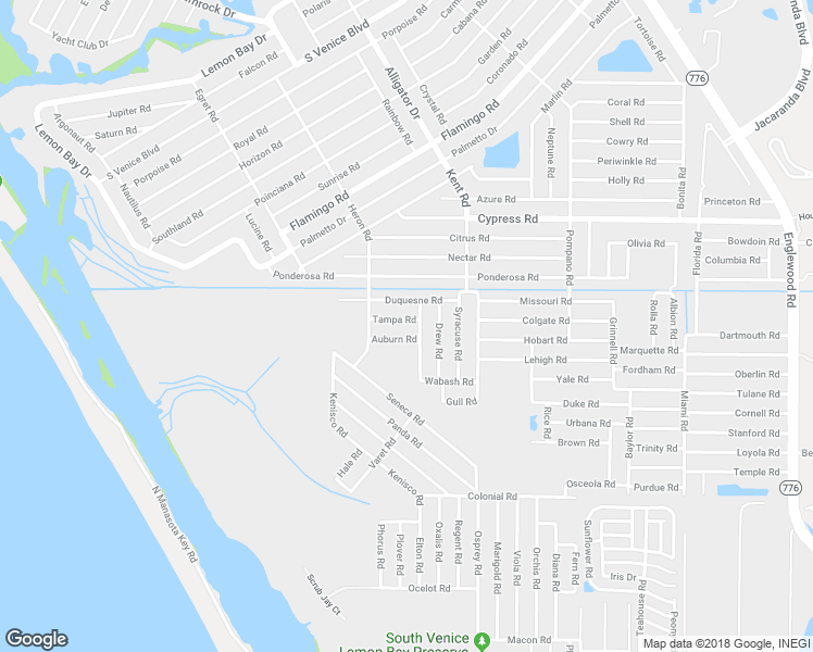 map of restaurants, bars, coffee shops, grocery stores, and more near 987 Tampa Road in Venice