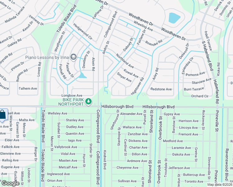 map of restaurants, bars, coffee shops, grocery stores, and more near 5340 Iota Court in North Port
