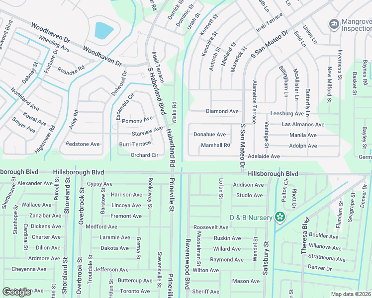 map of restaurants, bars, coffee shops, grocery stores, and more near 5323 Newcastle Street in North Port