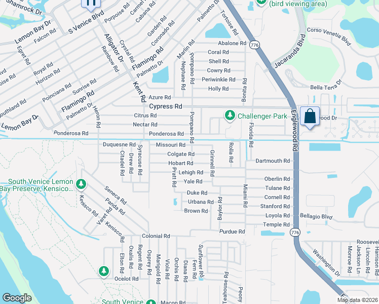 map of restaurants, bars, coffee shops, grocery stores, and more near 5231 Pompano Road in Venice