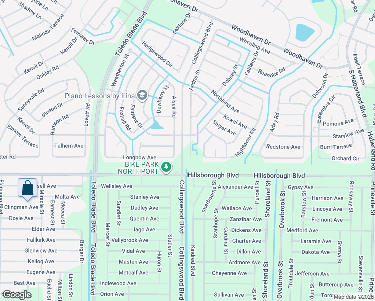 map of restaurants, bars, coffee shops, grocery stores, and more near 5359 Andris Court in North Port