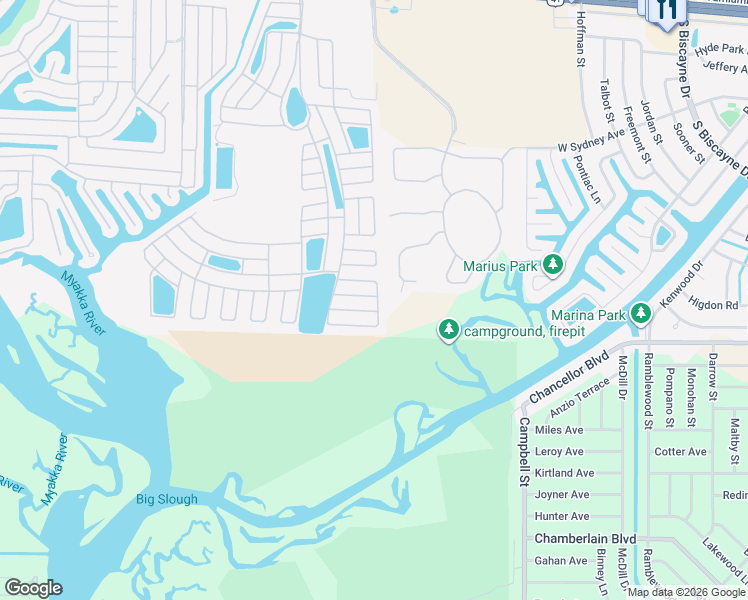 map of restaurants, bars, coffee shops, grocery stores, and more near 717 Del Luna Drive in North Port
