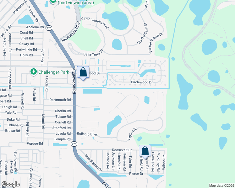 map of restaurants, bars, coffee shops, grocery stores, and more near 4111 Mendocino Circle in Venice