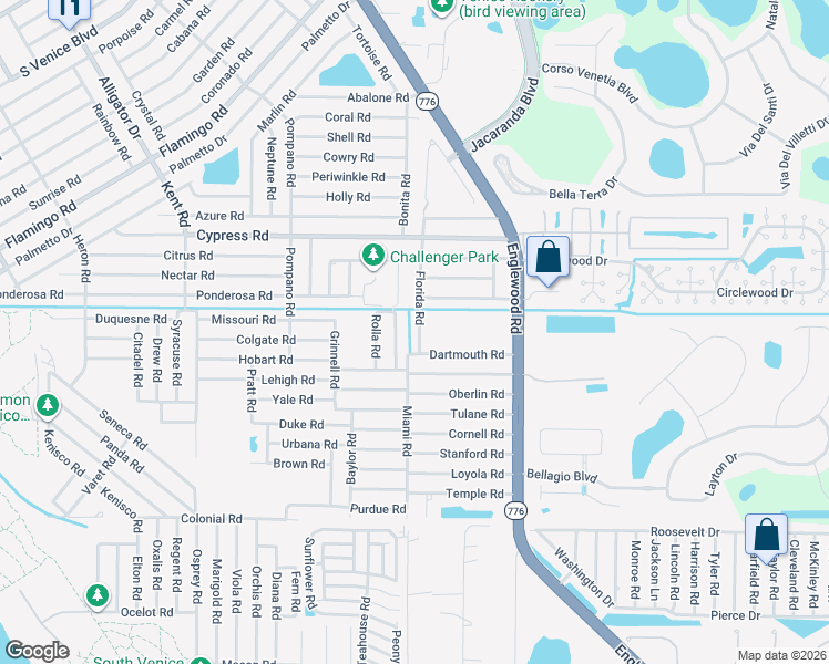 map of restaurants, bars, coffee shops, grocery stores, and more near 5231 Albion Road in Venice