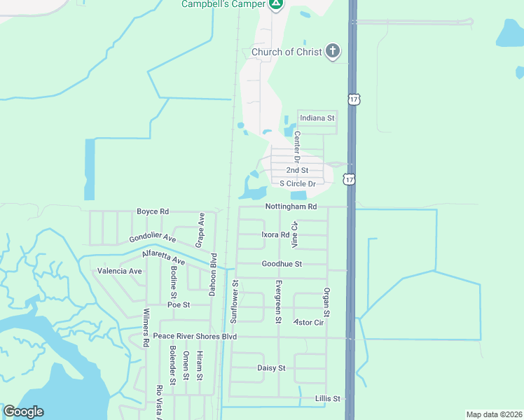map of restaurants, bars, coffee shops, grocery stores, and more near 38 Vanilla Circle in Punta Gorda