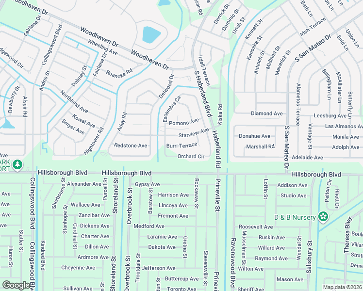 map of restaurants, bars, coffee shops, grocery stores, and more near 2679 Burri Terrace in North Port