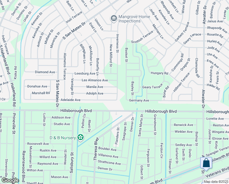 map of restaurants, bars, coffee shops, grocery stores, and more near 4770 Adolph Avenue in North Port