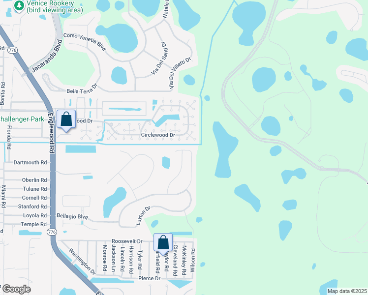 map of restaurants, bars, coffee shops, grocery stores, and more near 5054 Layton Drive in Venice