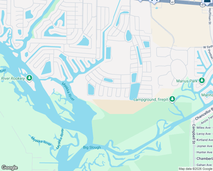 map of restaurants, bars, coffee shops, grocery stores, and more near 629 Los Altos in North Port