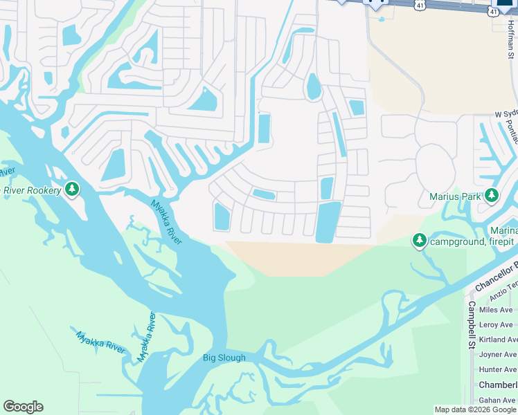 map of restaurants, bars, coffee shops, grocery stores, and more near 629 Los Altos in North Port