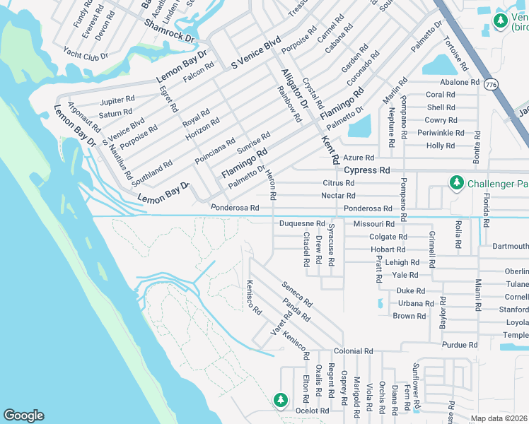 map of restaurants, bars, coffee shops, grocery stores, and more near 5081 Heron Road in Venice