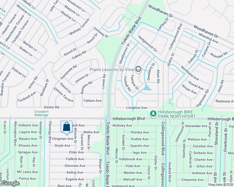 map of restaurants, bars, coffee shops, grocery stores, and more near 5262 Weatherton Street in North Port