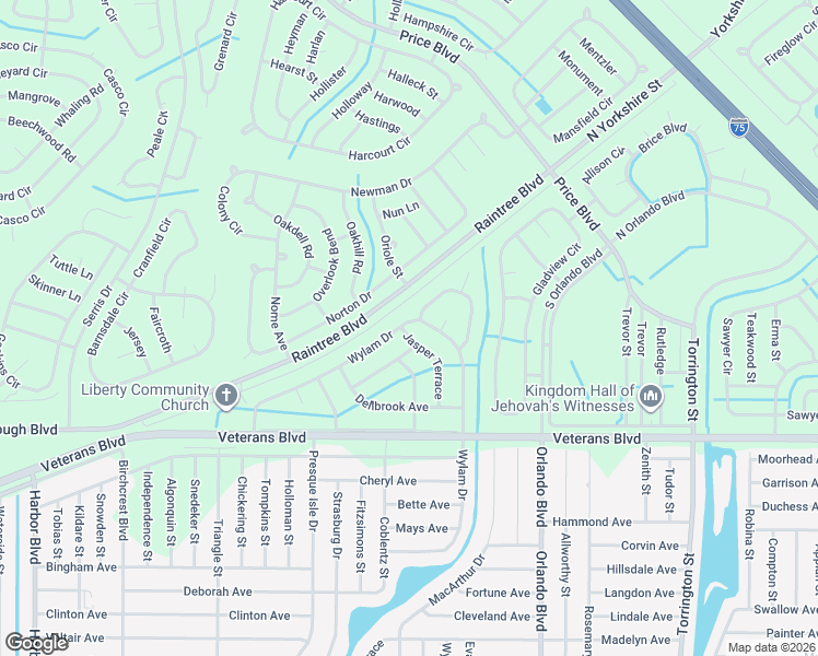 map of restaurants, bars, coffee shops, grocery stores, and more near 1970 Wylam Drive in North Port