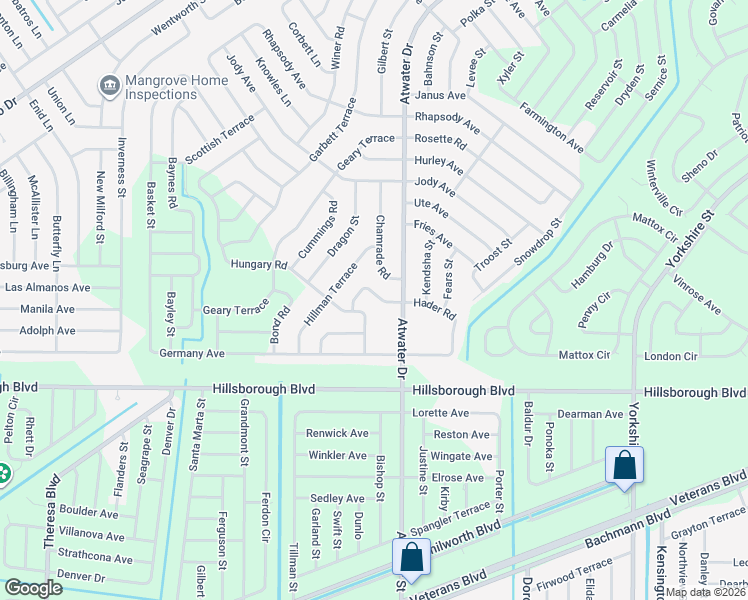 map of restaurants, bars, coffee shops, grocery stores, and more near 4939 Hader Road in North Port