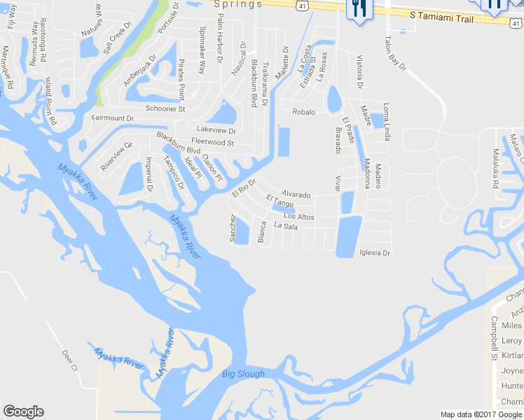 map of restaurants, bars, coffee shops, grocery stores, and more near 643 Los Altos in North Port