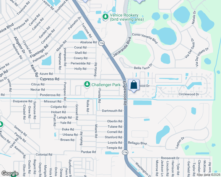 map of restaurants, bars, coffee shops, grocery stores, and more near 96 Bowdoin Road in Venice
