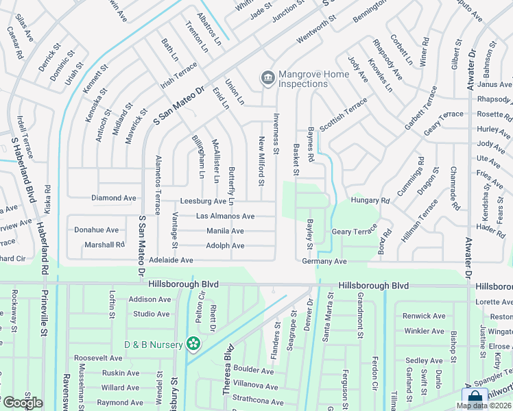 map of restaurants, bars, coffee shops, grocery stores, and more near 4865 New Milford Street in North Port