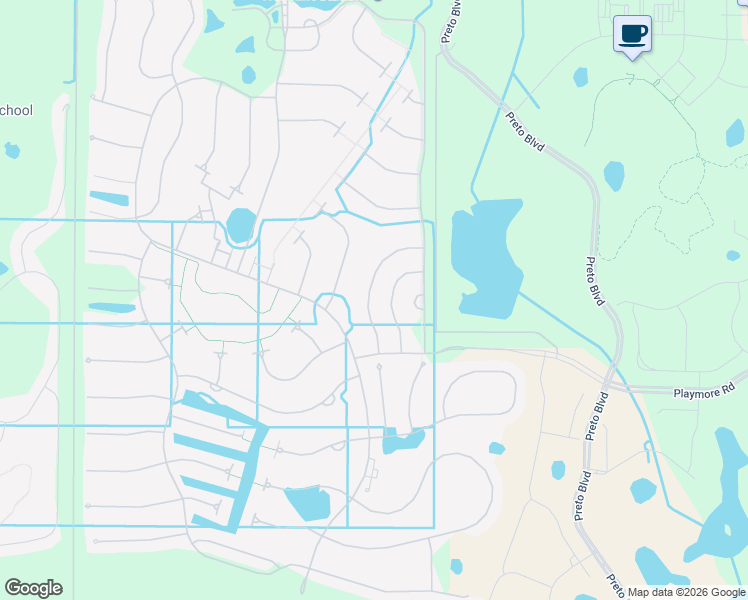 map of restaurants, bars, coffee shops, grocery stores, and more near 19116 Lappacio Street in Venice