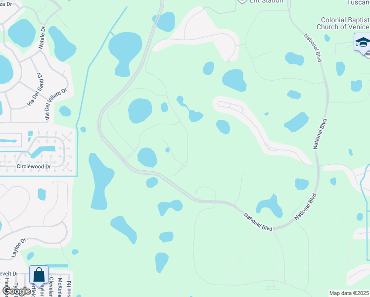 map of restaurants, bars, coffee shops, grocery stores, and more near 10047 Crooked Creek Drive in Venice