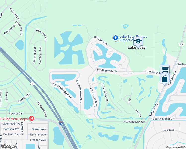 map of restaurants, bars, coffee shops, grocery stores, and more near 12595 Southwest Kingsway Circle in Arcadia