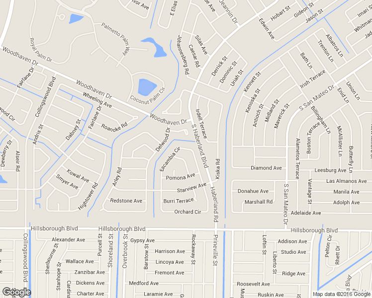 map of restaurants, bars, coffee shops, grocery stores, and more near 2769 Escambia Cir in North Port
