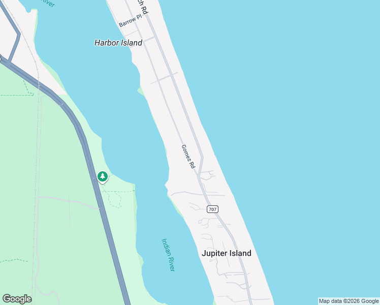 map of restaurants, bars, coffee shops, grocery stores, and more near 193 Gomez Road in Hobe Sound