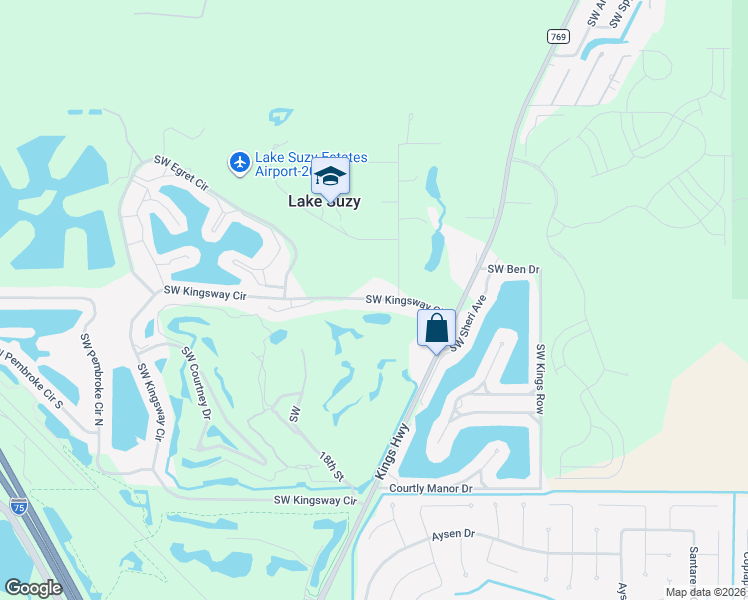 map of restaurants, bars, coffee shops, grocery stores, and more near 11933 Southwest Kingsway Circle in Lake Suzy