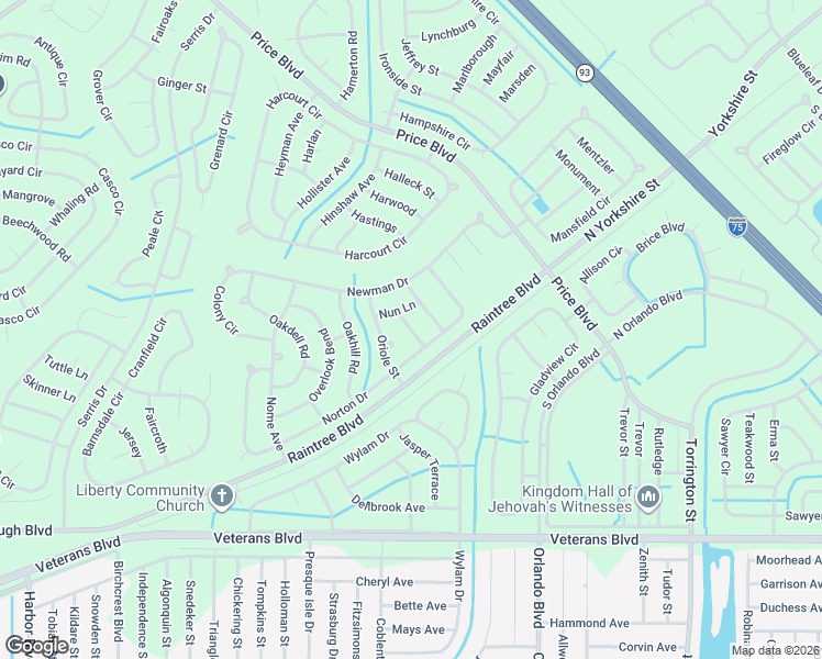 map of restaurants, bars, coffee shops, grocery stores, and more near Nance in North Port