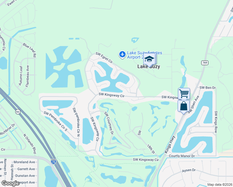 map of restaurants, bars, coffee shops, grocery stores, and more near 12358 Southwest Kingsway Circle in Arcadia
