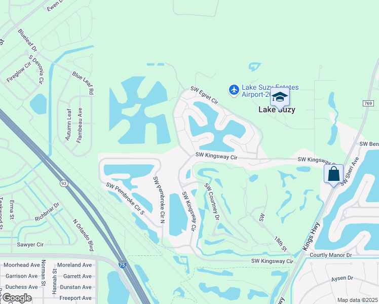 map of restaurants, bars, coffee shops, grocery stores, and more near 303 Southwest Kingsway Circle in Arcadia