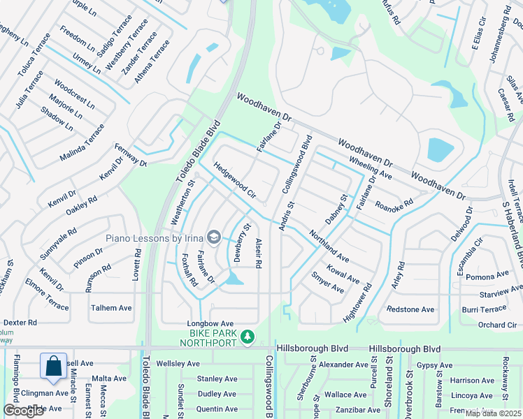 map of restaurants, bars, coffee shops, grocery stores, and more near 1420 Hedgewood Circle in North Port