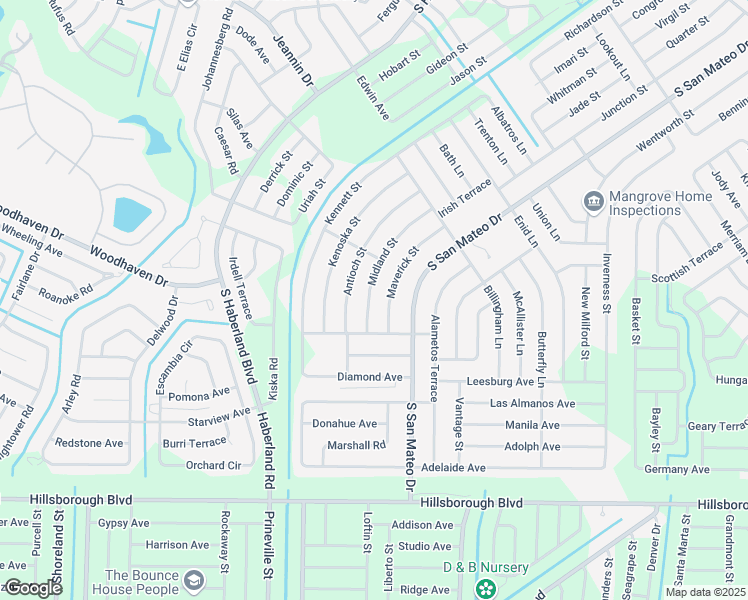 map of restaurants, bars, coffee shops, grocery stores, and more near 4658 Midland Street in North Port
