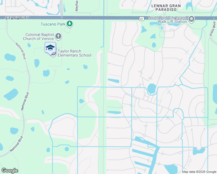 map of restaurants, bars, coffee shops, grocery stores, and more near 13909 Karina Street in Venice