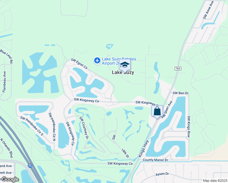 map of restaurants, bars, coffee shops, grocery stores, and more near Southwest Egret Circle in Arcadia