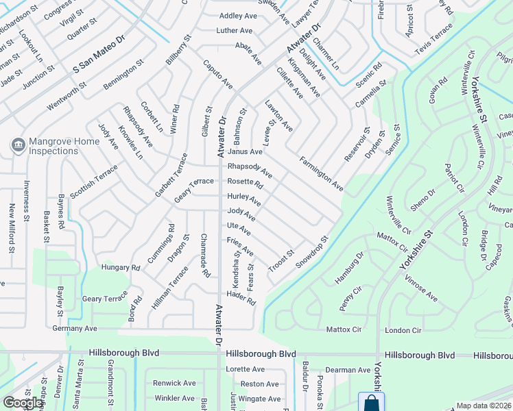 map of restaurants, bars, coffee shops, grocery stores, and more near 5086 Jody Avenue in North Port