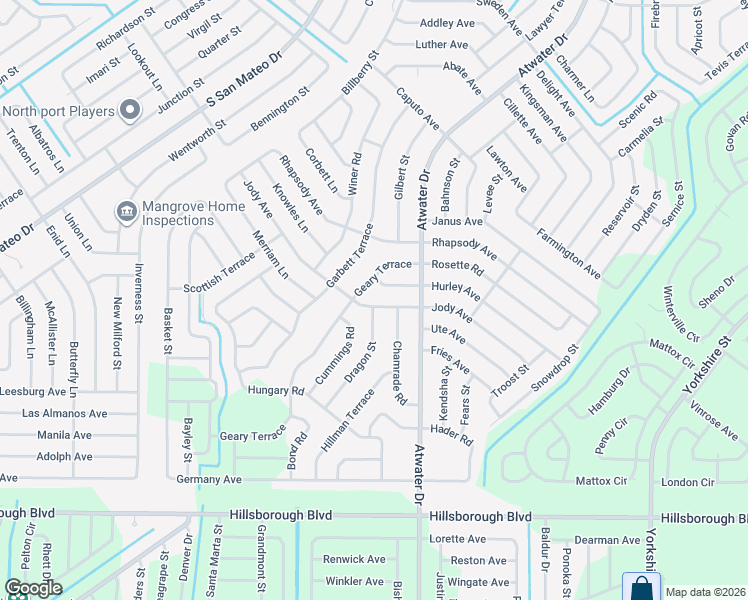 map of restaurants, bars, coffee shops, grocery stores, and more near 4938 Jody Avenue in North Port