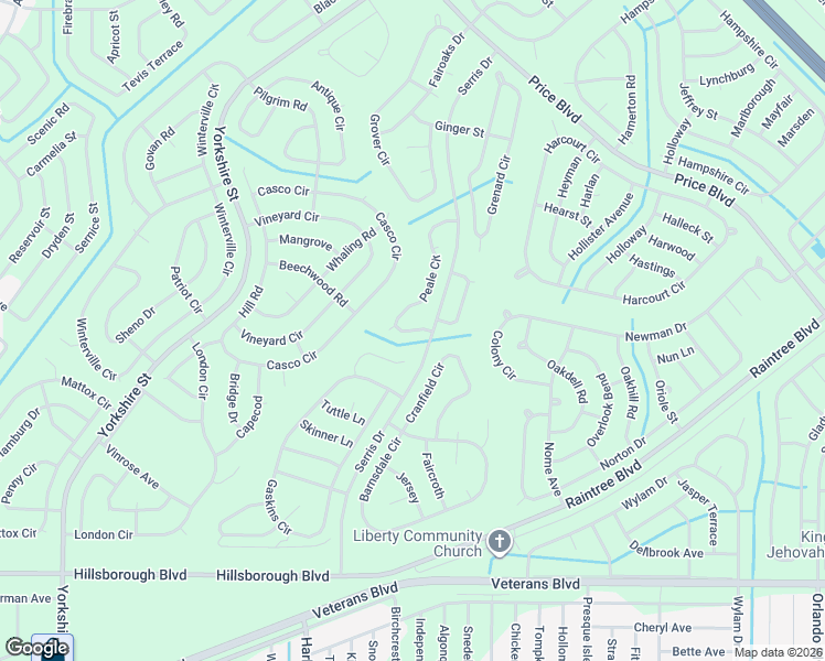 map of restaurants, bars, coffee shops, grocery stores, and more near Serris Drive in North Port