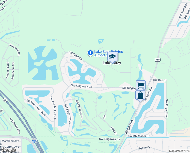 map of restaurants, bars, coffee shops, grocery stores, and more near 12933 Southwest Kingsway Circle in Arcadia