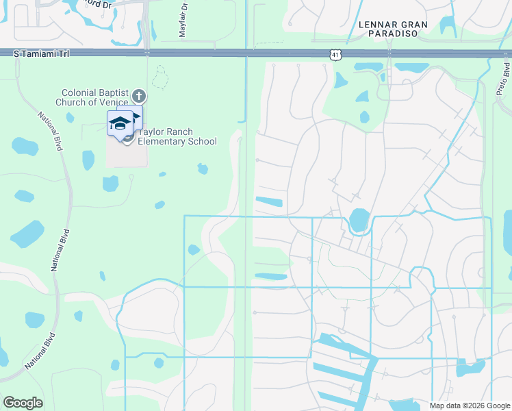 map of restaurants, bars, coffee shops, grocery stores, and more near 13909 Karina Street in Venice