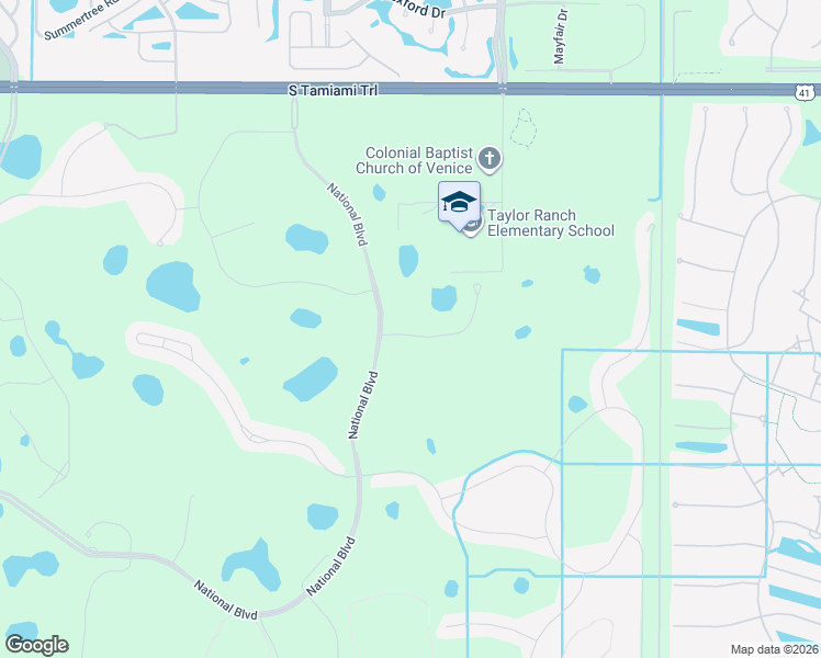 map of restaurants, bars, coffee shops, grocery stores, and more near 10912 Bullrush Drive in Venice