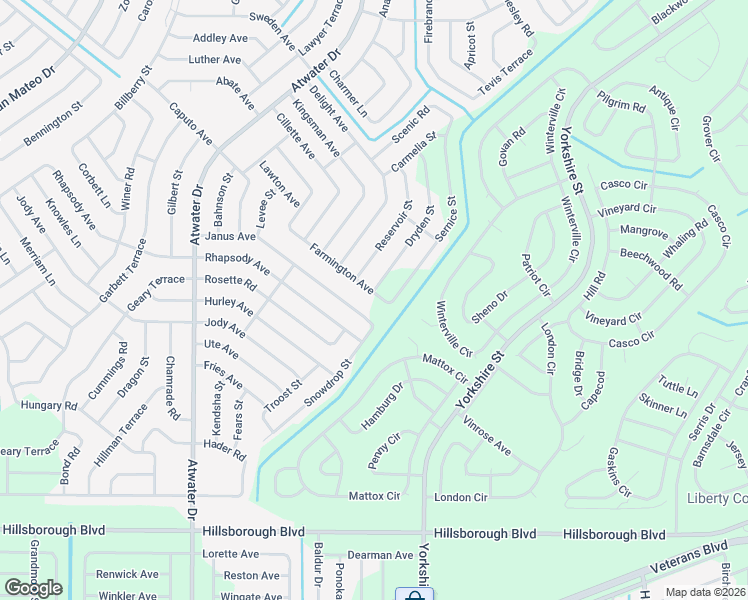 map of restaurants, bars, coffee shops, grocery stores, and more near Farmington Avenue in North Port
