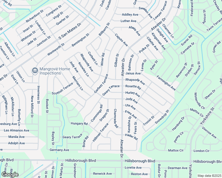 map of restaurants, bars, coffee shops, grocery stores, and more near 3863 Geary Terrace in North Port